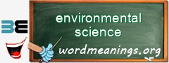 WordMeaning blackboard for environmental science